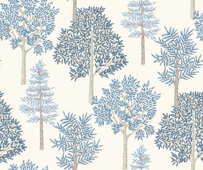 Arboleda wallpaper by Coordonné in Bahía, flat pattern view