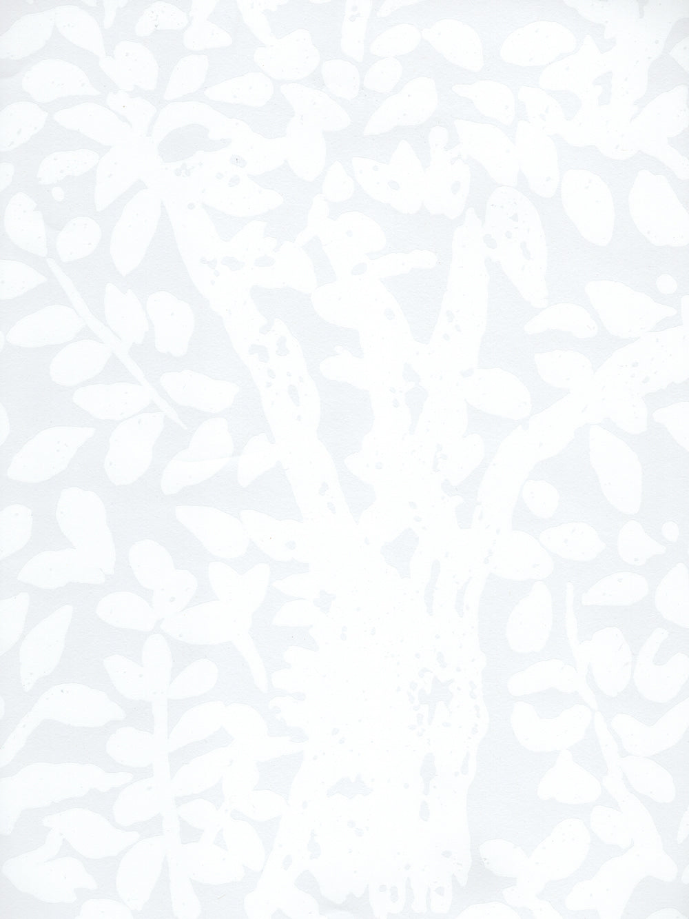 Arbre de Matisse White on White Patent Vinyl wallpaper by China Seas