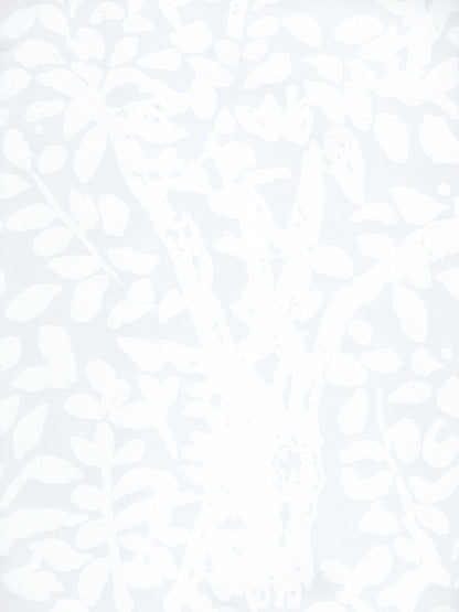 Arbre de Matisse White on White Patent Vinyl wallpaper by China Seas
