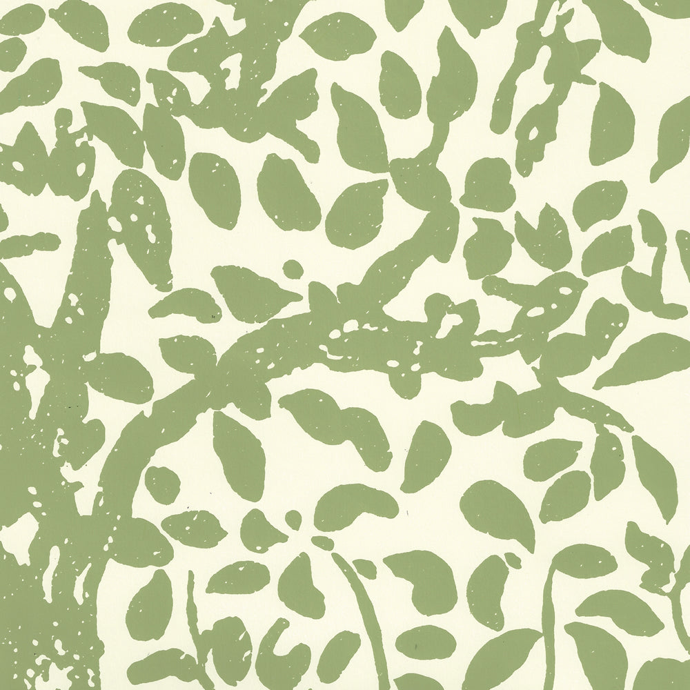Arbre de Matisse Jungle Green on Off White wallpaper by China Seas