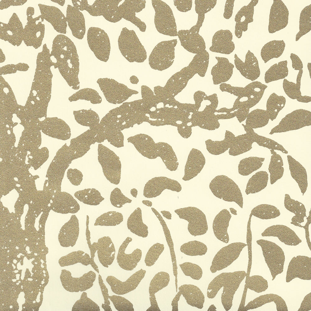 Arbre de Matisse Gold Metallic on Off White wallpaper by China Seas
