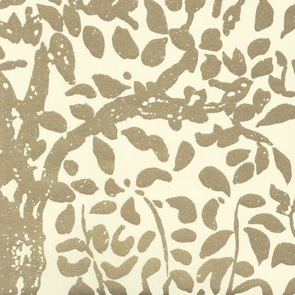 Arbre de Matisse Gold Metallic on Off White wallpaper by China Seas
