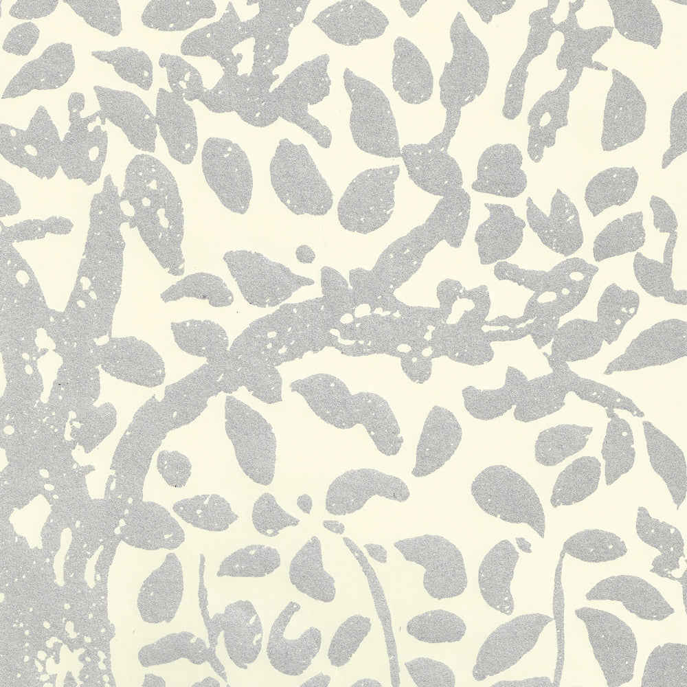 Arbre de Matisse Silver Metallic on Off White wallpaper by China Seas