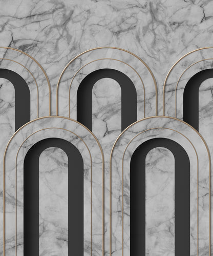 Arch Deco Marble mural by Rebel Walls
