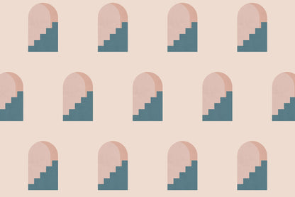 Arch Pink & Blue wallpaper by Hovia