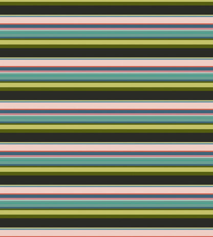 Arena Stripe Fabric by Arley House Coral