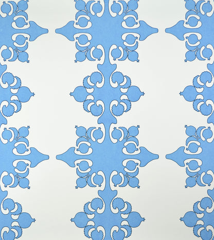 Argentine Medium Blue on Almost White wallpaper by Home Couture