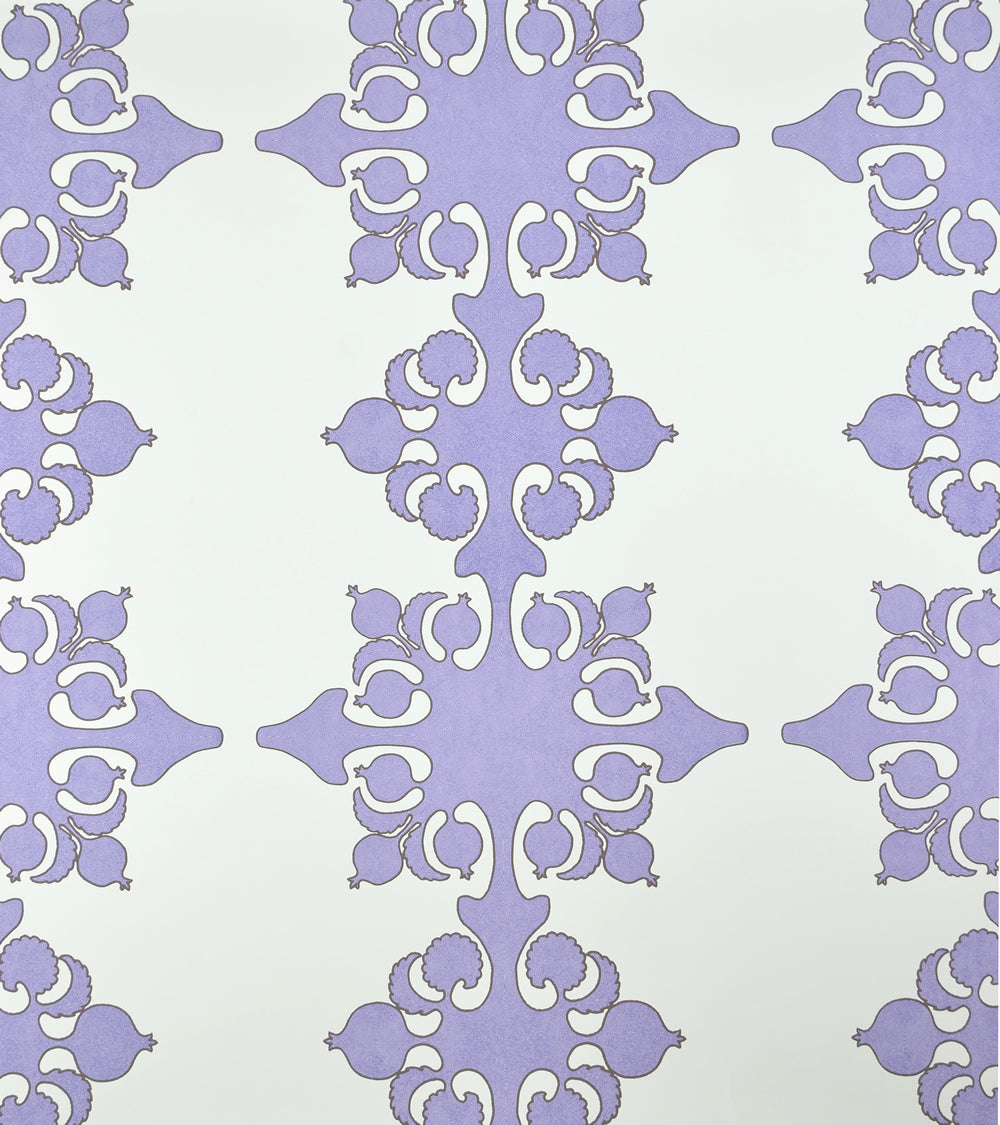 Argentine Lilac Brown on Almost White wallpaper by Home Couture