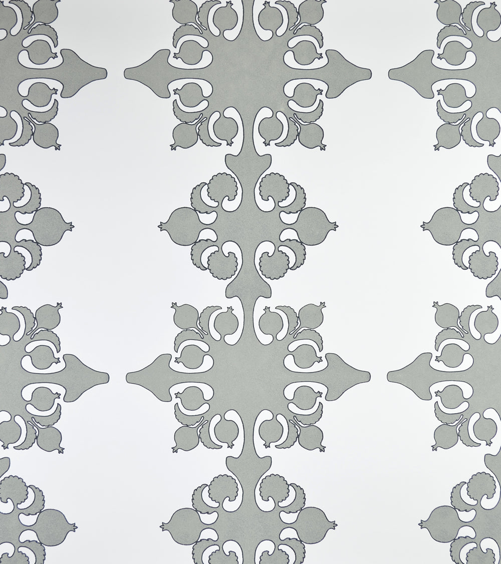 Argentine Silver Charcoal on Ivory wallpaper by Home Couture