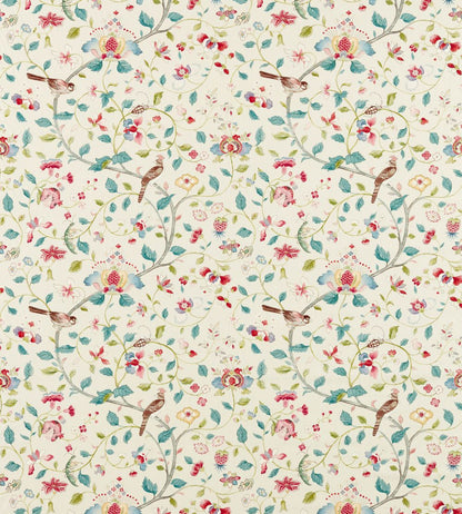 Aril's Garden Fabric by Sanderson Blue Clay/Pink