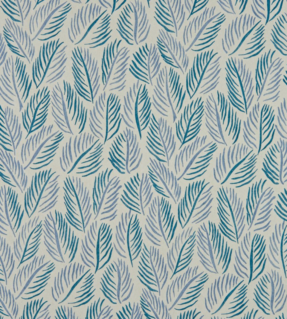 Armature Feuilles Wallpaper by Christopher Farr Cloth Cobalt