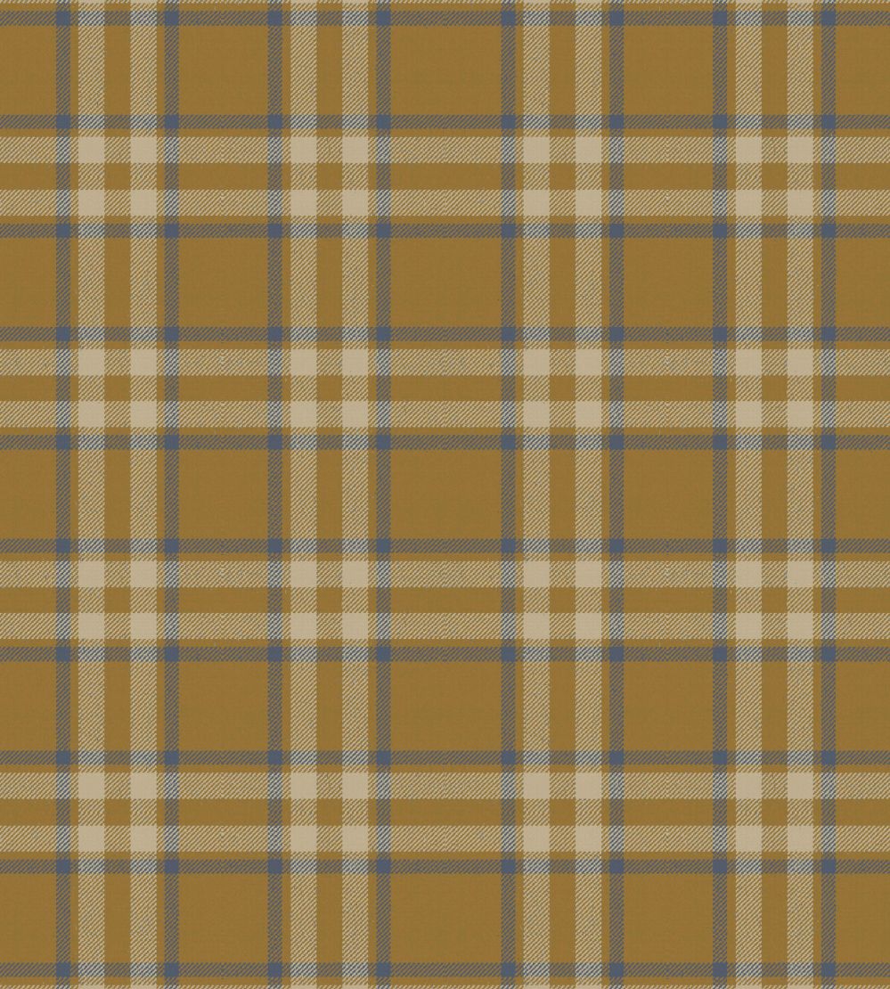 Arran Check Fabric by Arley House Dijon