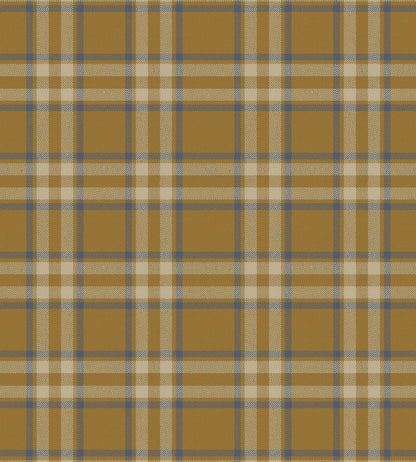 Arran Check Fabric by Arley House Dijon