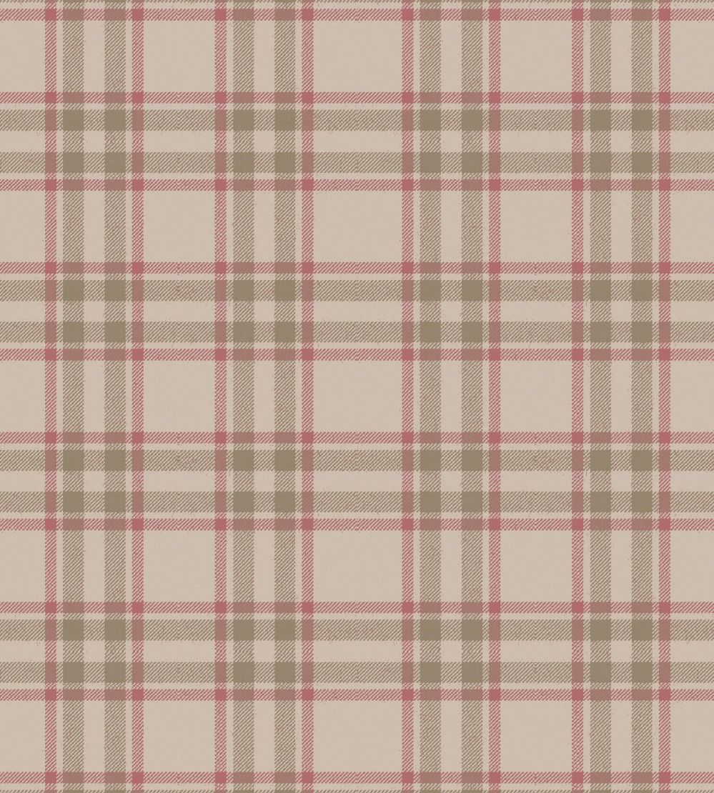 Arran Check Fabric by Arley House Latte