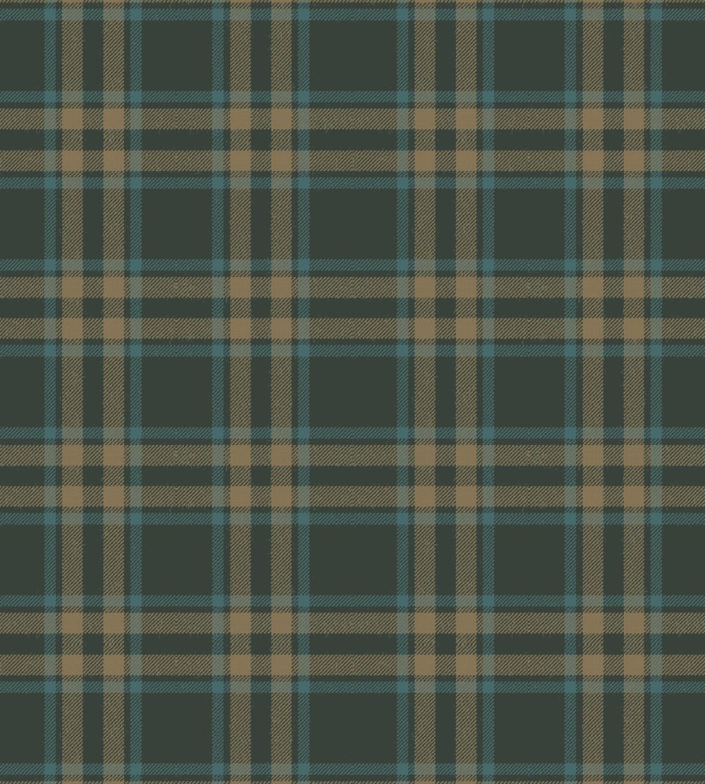 Arran Check Fabric by Arley House Midnight