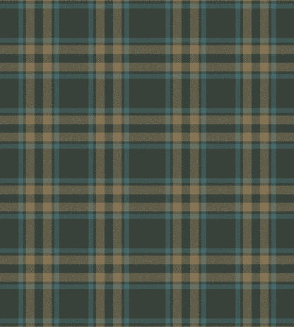 Arran Check Fabric by Arley House Midnight