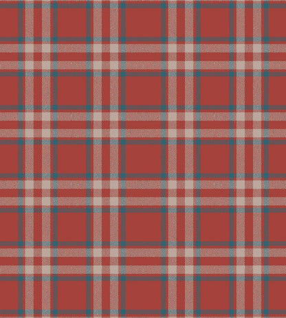 Arran Check Fabric by Arley House Scarlet