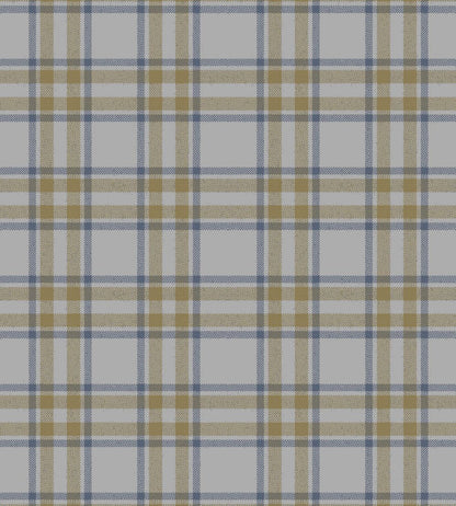 Arran Check Fabric by Arley House Silver