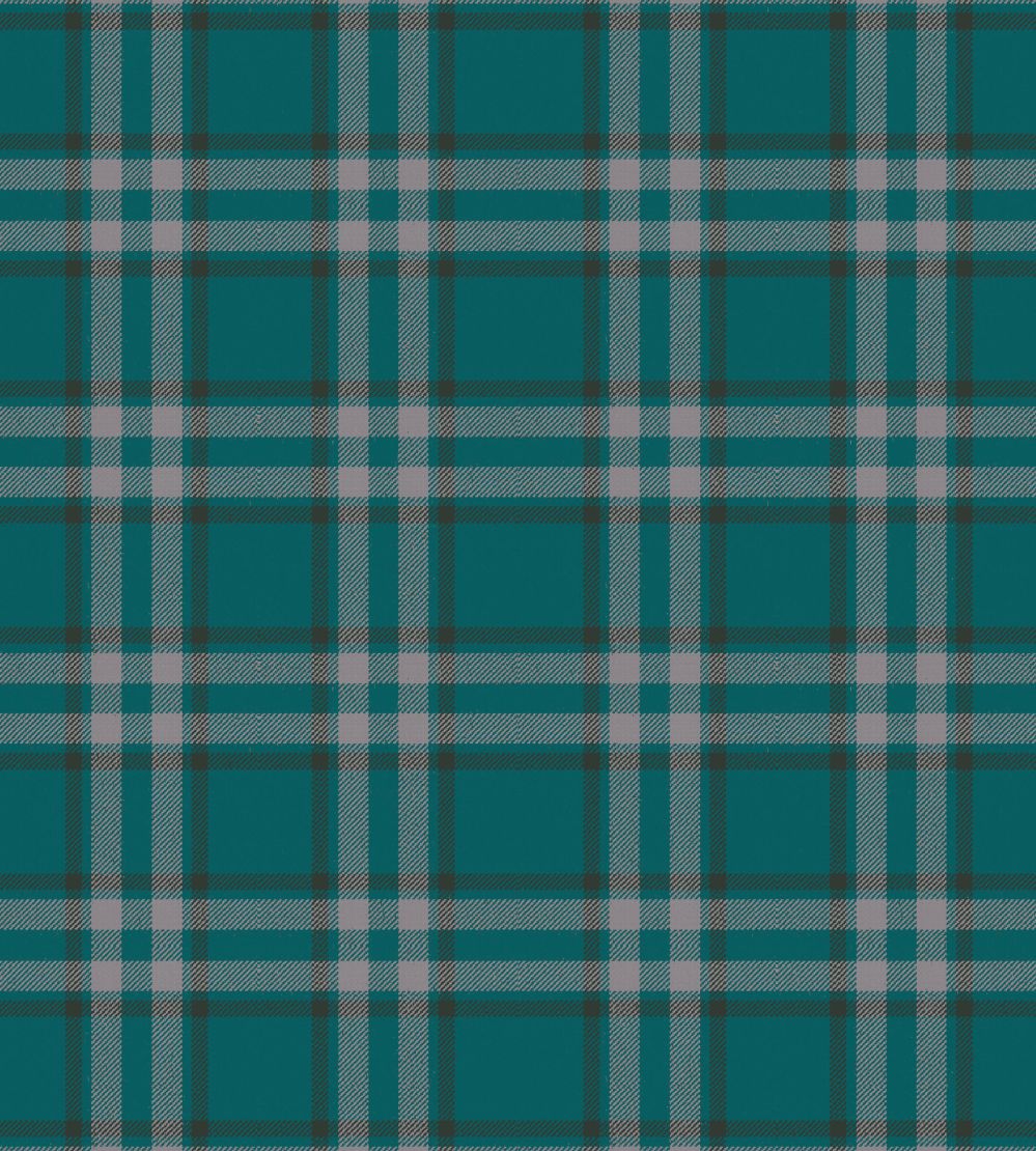 Arran Check Fabric by Arley House Teal
