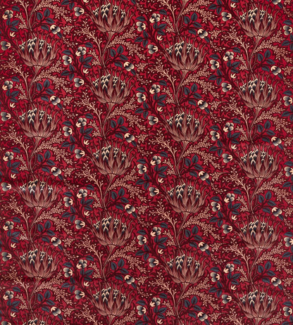 Artichoke Velvet Fabric by Morris & Co Barbed Berry