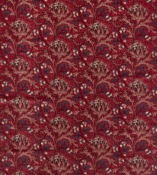 Artichoke Velvet Fabric by Morris & Co Barbed Berry