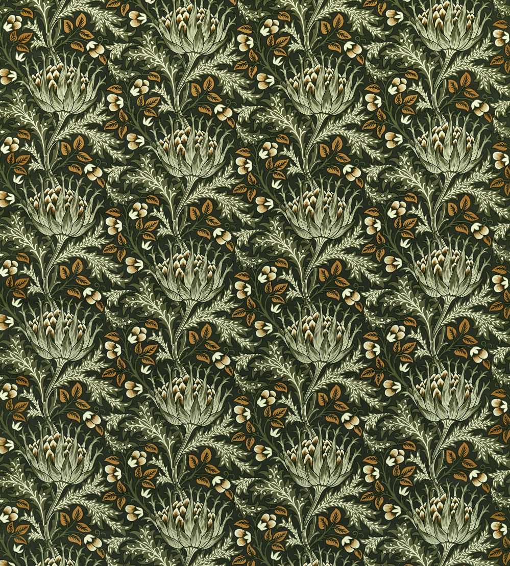 Artichoke Velvet Fabric by Morris & Co Tump