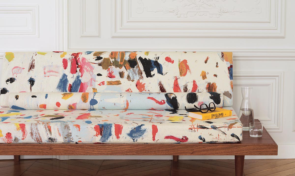 Arty Tapisserie Fabric by Pierre Frey shown in a room setting (view 1)