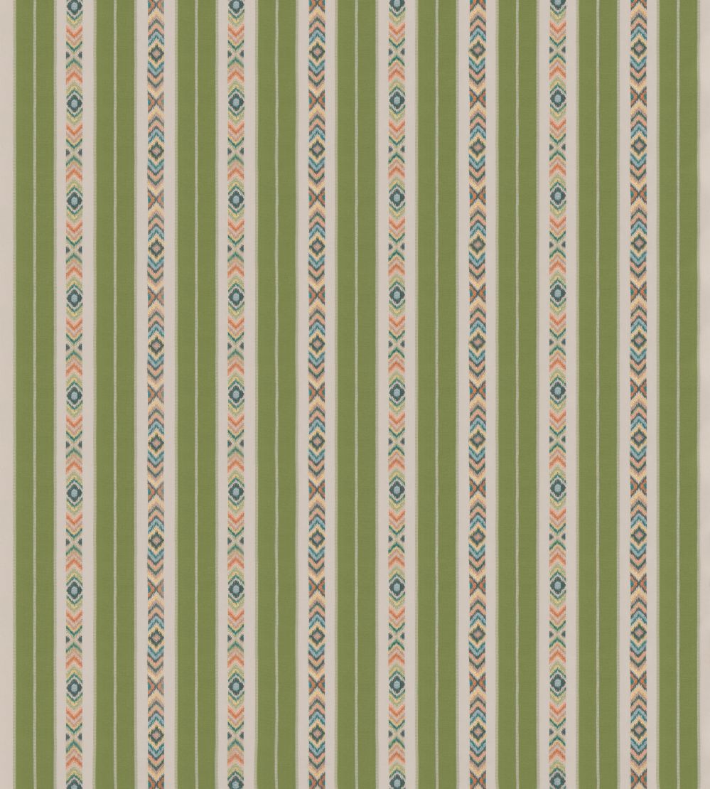 Ashlar Stripe Fabric by GP & J Baker Emerald