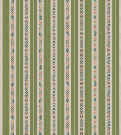 Ashlar Stripe Fabric by GP & J Baker Emerald