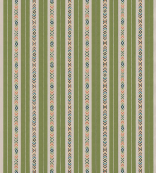 Ashlar Stripe Fabric by GP & J Baker Emerald