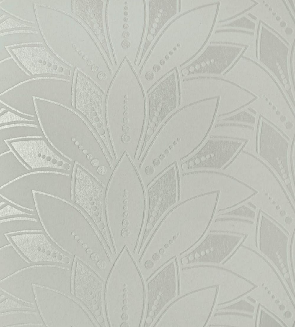 Astoria Flock Wallpaper by 1838 Wallcoverings Ivory