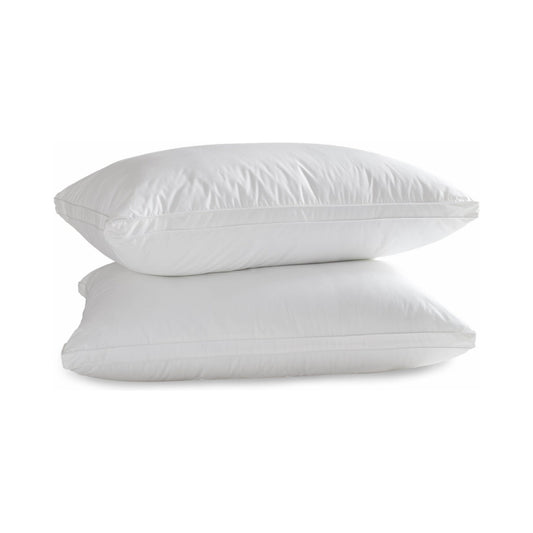 Astra Gusseted Down Alternative Pillow by Downright, product shot on white
