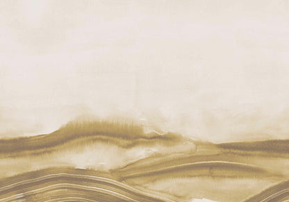 Atmospheric Haze mural by Coordonné in Amber, flat pattern view