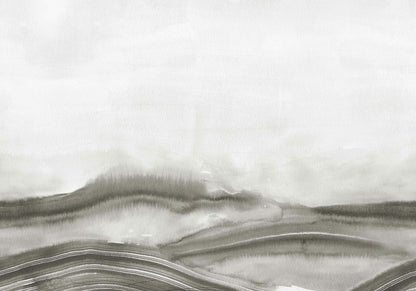 Atmospheric Haze mural by Coordonné in Onyx, flat pattern view