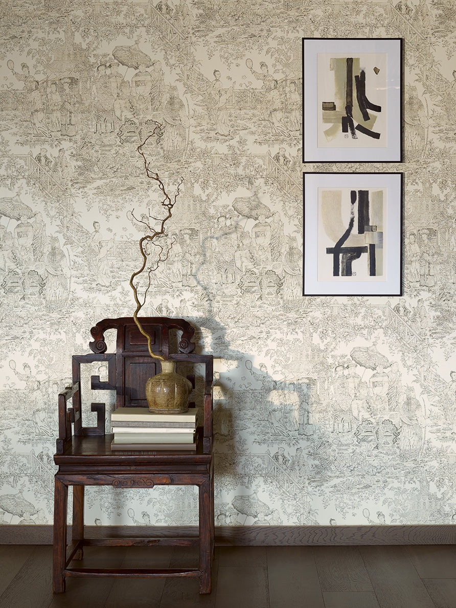 Au Palais Petit Wallpaper by Pierre Frey shown in a room setting (view 1)