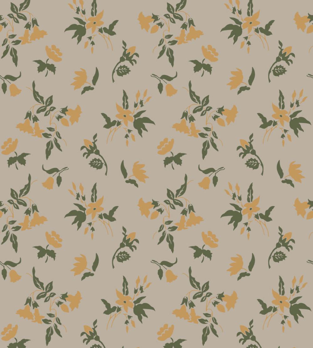 Auguste Wallpaper by Farrow & Ball Bancha / India Yellow