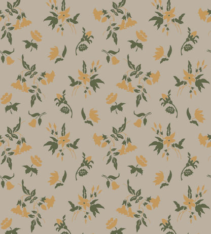 Auguste Wallpaper by Farrow & Ball Bancha / India Yellow
