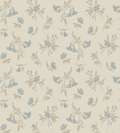 Auguste Wallpaper by Farrow & Ball Light Blue / Bone