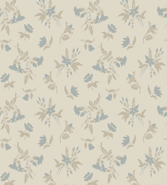 Auguste Wallpaper by Farrow & Ball Light Blue / Bone