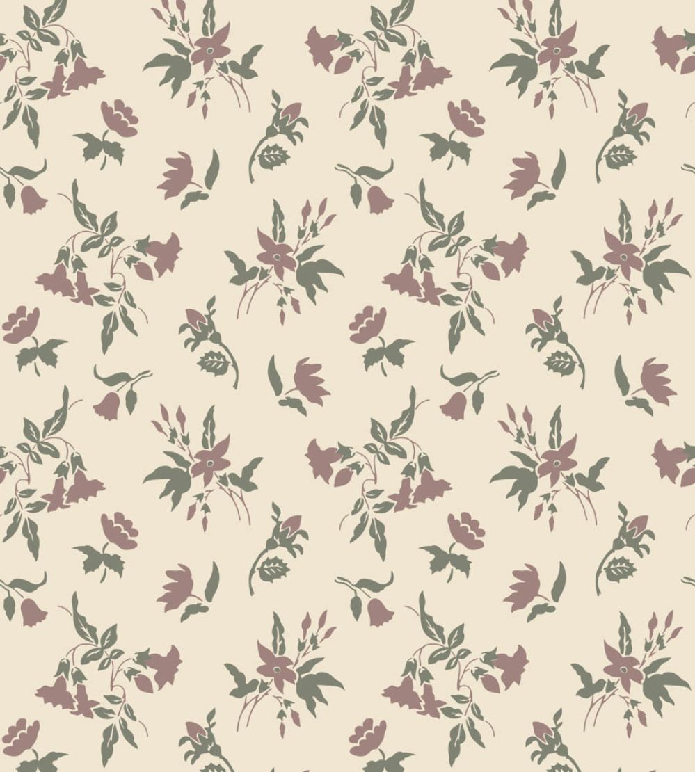 Auguste Wallpaper by Farrow & Ball White Tie / Treron