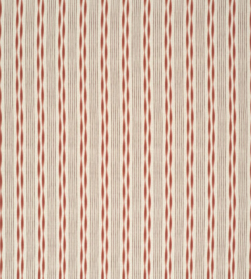 Aura Stripe Fabric by James Hare Coral Pink