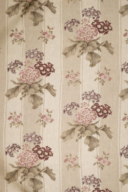 Auricula Fabric by Jean Monro in Coffee Stripe
