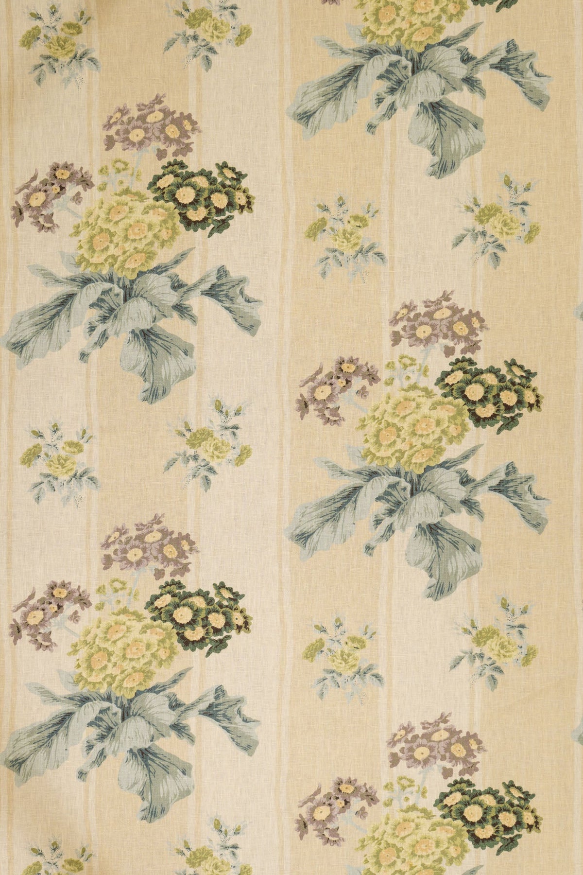 Auricula Fabric by Jean Monro in Cream Stripe