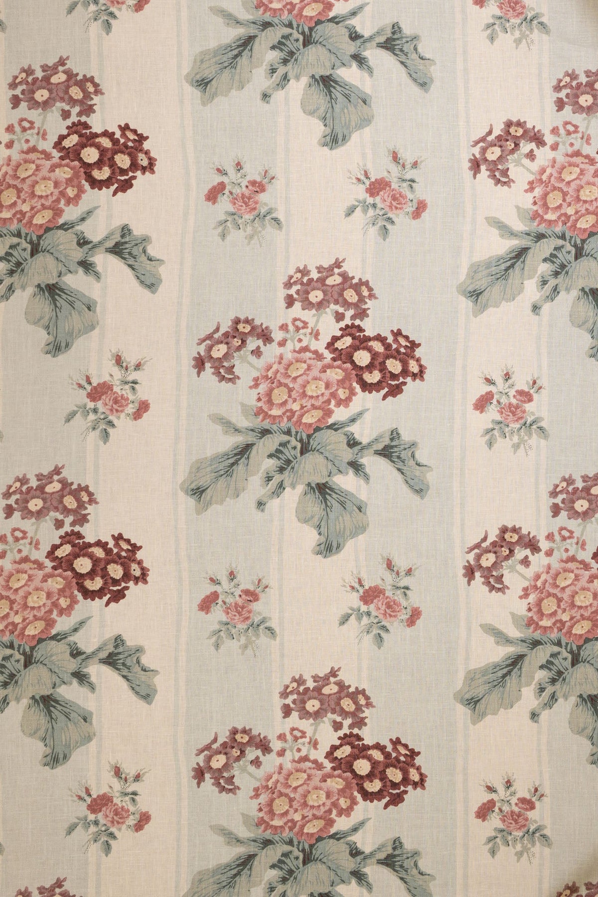 Auricula Fabric by Jean Monro in Duck Egg Stripe