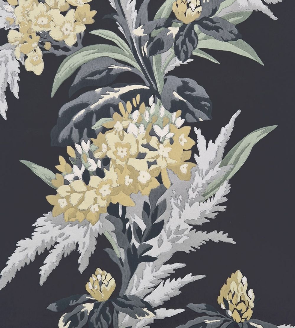 Aurora Wallpaper by 1838 Wallcoverings Jet
