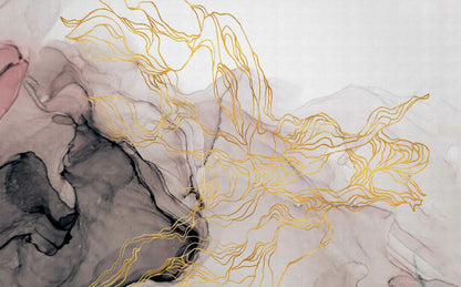 Aurora Borealis mural by Coordonné in Nude, flat pattern view