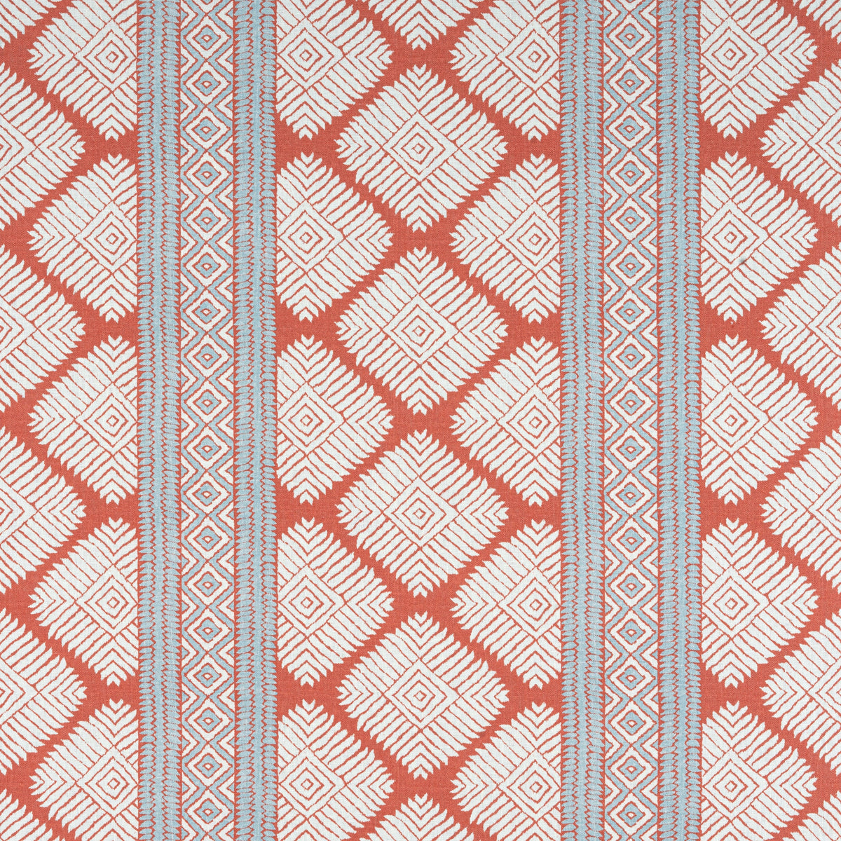 Austin Fabric by Thibaut in Coral & Spa Blue (F913248)