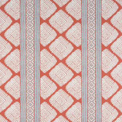 Austin Fabric by Thibaut in Coral & Spa Blue (F913248)