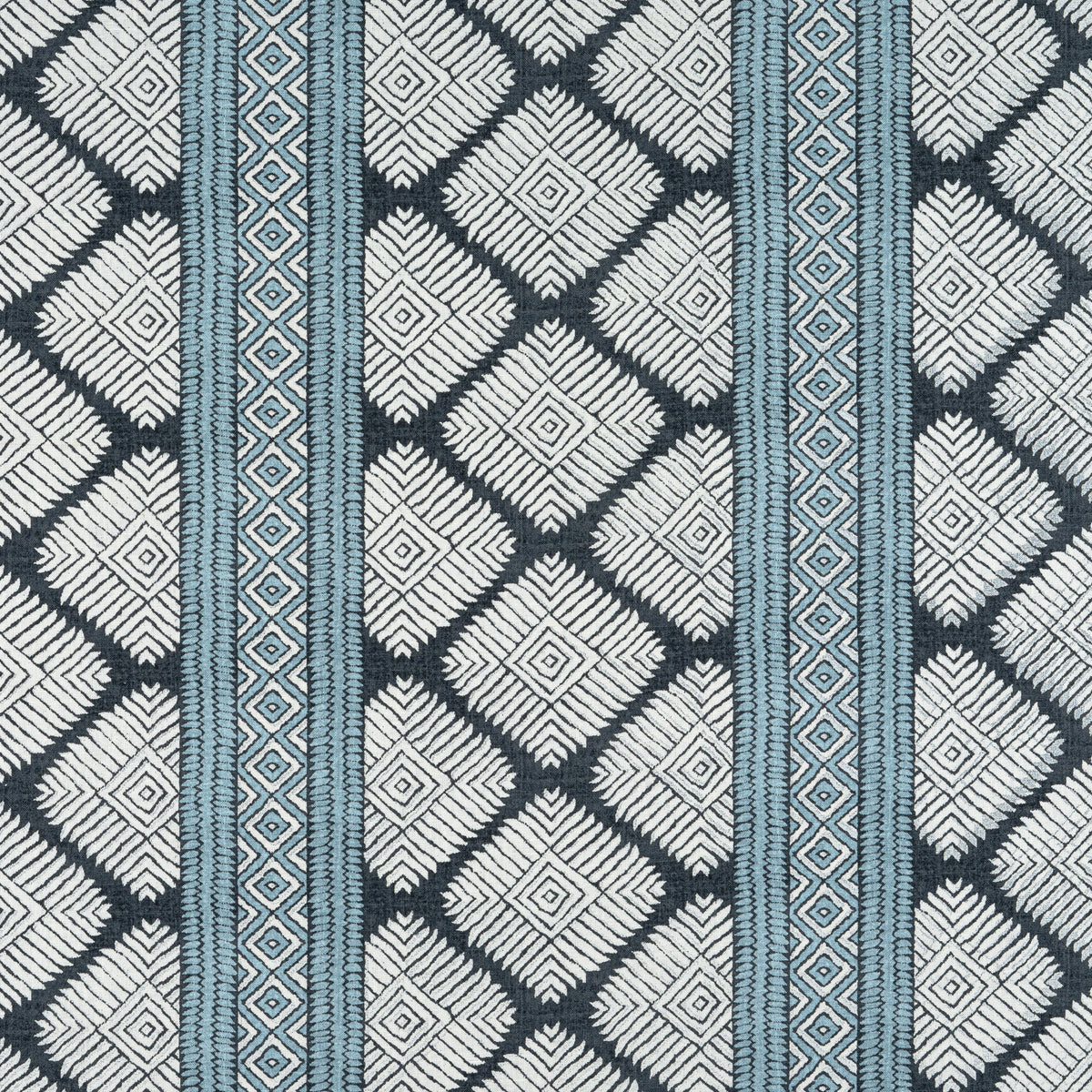 Austin Fabric by Thibaut in Black & Mineral Blue (F913250)