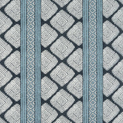 Austin Fabric by Thibaut in Black & Mineral Blue (F913250)